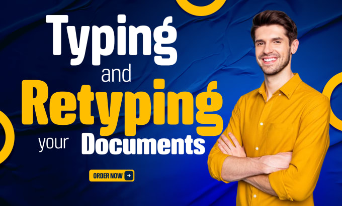 Gig Preview - Do fast typing and retyping documents, pdf to word, images to pdf, fast typist