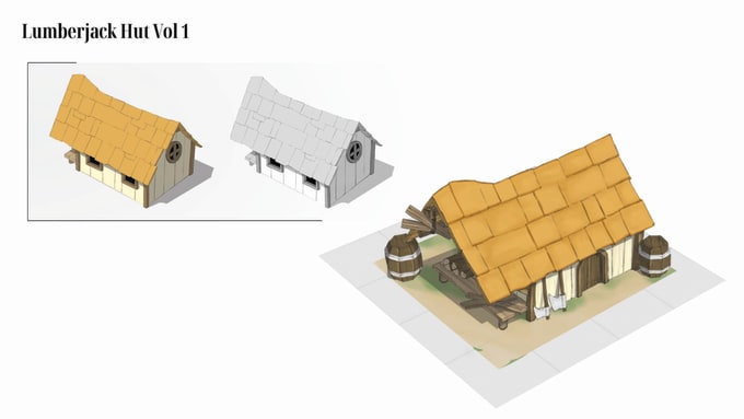 Gig Preview - Create medieval buildings for you