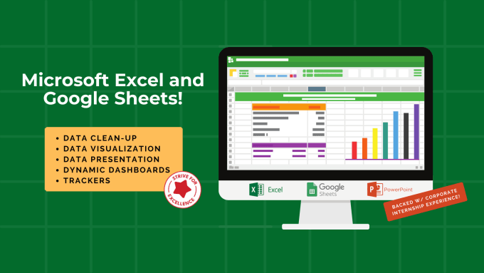 Gig Preview - Do excel data cleaning and visualization tasks for you