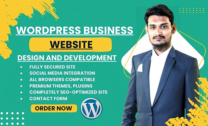 Gig Preview - Develop a professional wordpress business website design