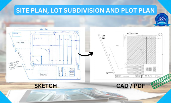 Bestseller - draw your site plan, plot plan or lot subdivision in autocad