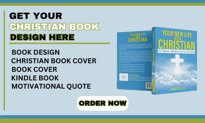 Gig Preview - Create an eye catching christian book cover book cover design motivational quote