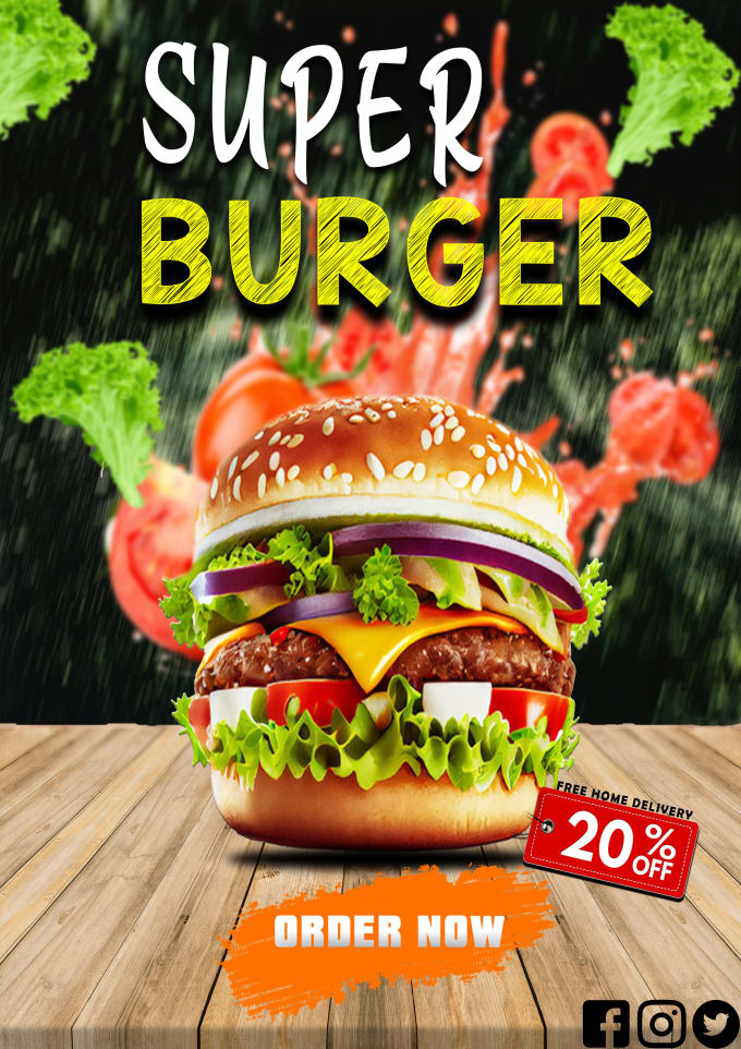 Bestseller - do beautiful food menu, poster and flyer etc for business