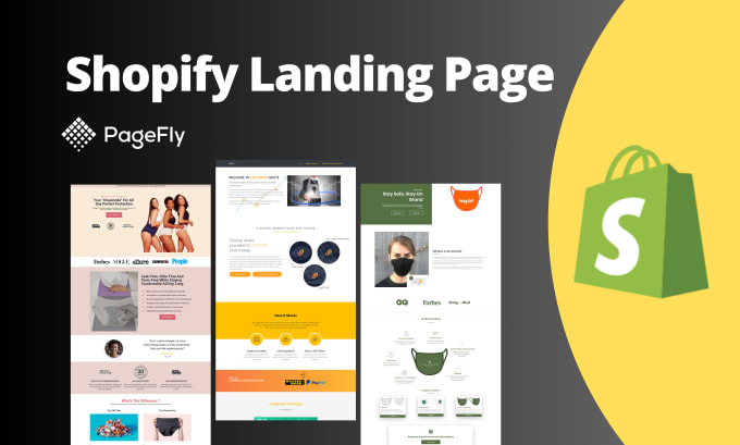 Gig Preview - Design shopify landing page and product page with pagefly