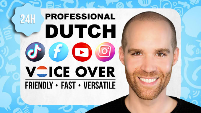 Gig Preview - Be your professional dutch, social media voice over