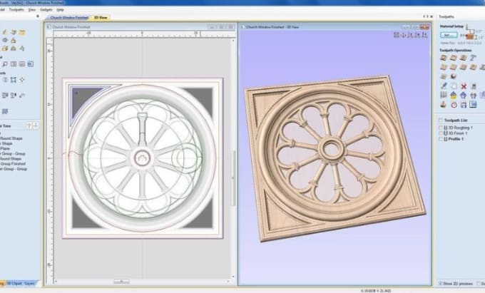 Gig Preview - Do cnc 2d 3d designs in aspire vectric , vcarve pro