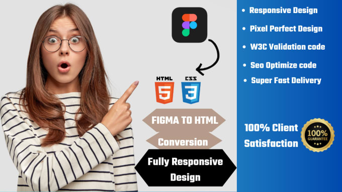 Gig Preview - Do figma to html, xd to html, psd to html responsive bootstrap 5