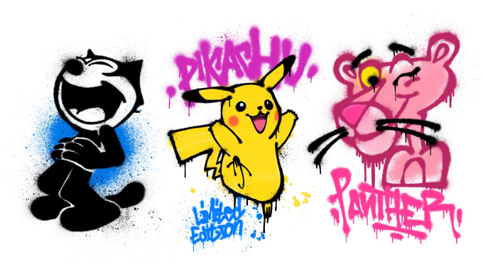 Gig Preview - Make cartoon character graffiti for your logo or merchandise