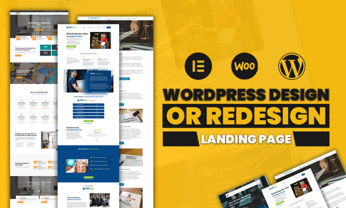 Gig Preview - Do responsive wordress website design landing page with elementor pro