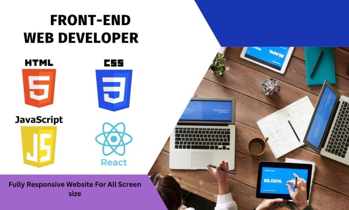 Gig Preview - Be your front end web developer using HTML,CSS,javascript