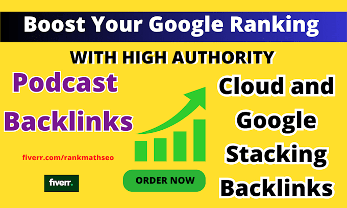 Gig Preview - Build podcast backlinks, nandla link building, cloud  google authority stacking