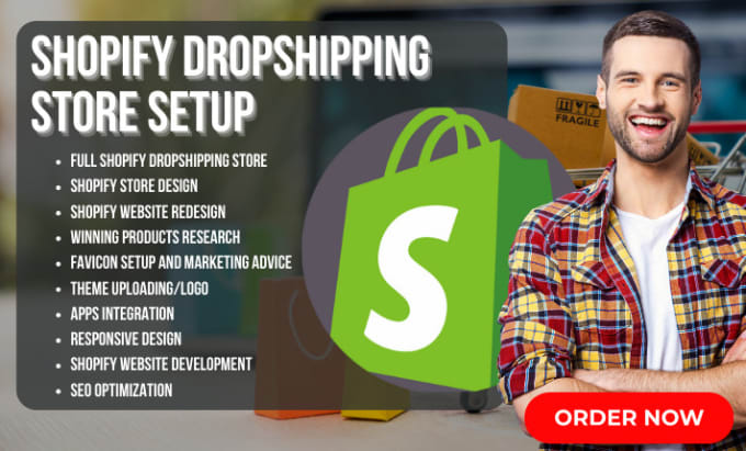 Gig Preview - Design dropshipping store shopify ecommerce website shopify store redesign SEO