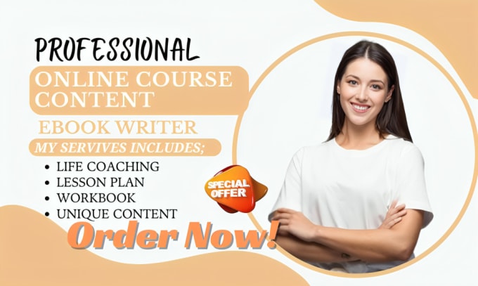 Gig Preview - Write online course content, holistic and wellness ebook writer, life coaching