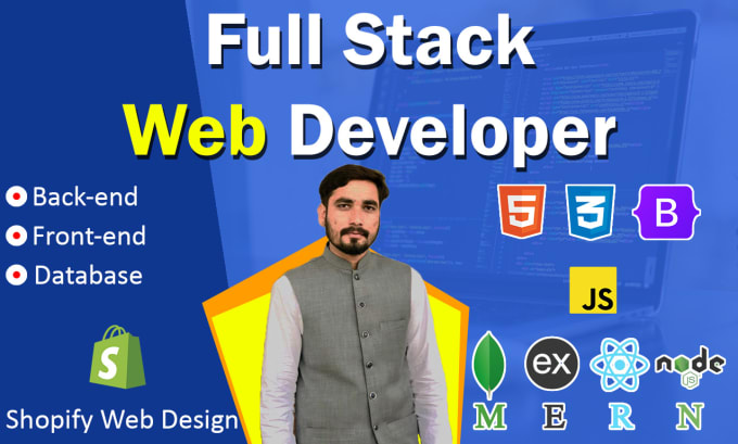 Gig Preview - Be your shopify and full stack web developer with mern stack