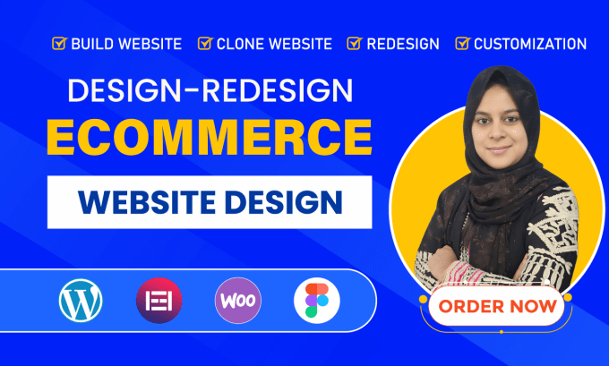 Gig Preview - Build ecommerce website online store using wordpress woocommerce