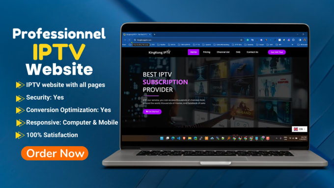 Gig Preview - Design or redesign professional iptv reseller store website creation