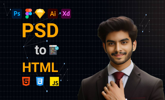 Bestseller - convert figma to html, sketch to html, psd to html css javascript tailwind css