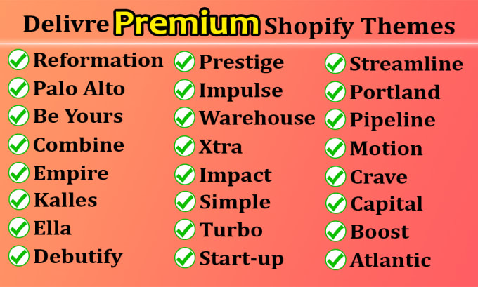 Gig Preview - Deliver premium shopify theme