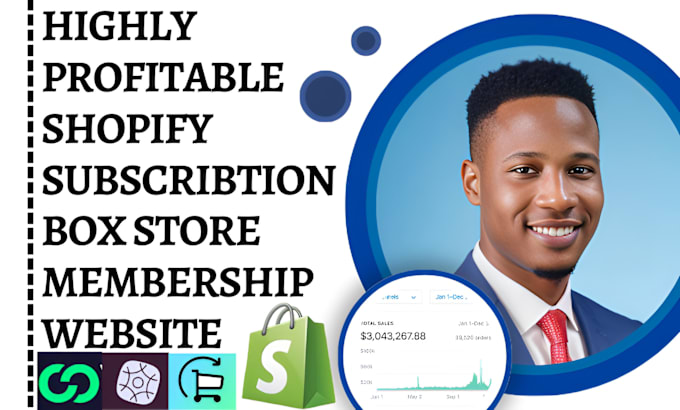 Gig Preview - Design highly profitable shopify subscription box store membership website