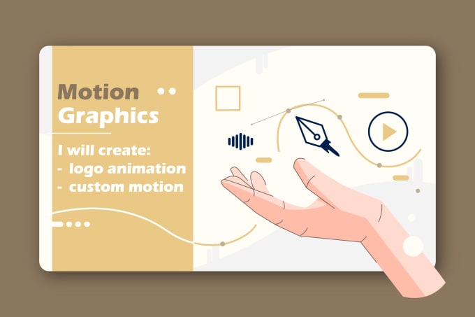 Gig Preview - Create custom motion graphics logo animation