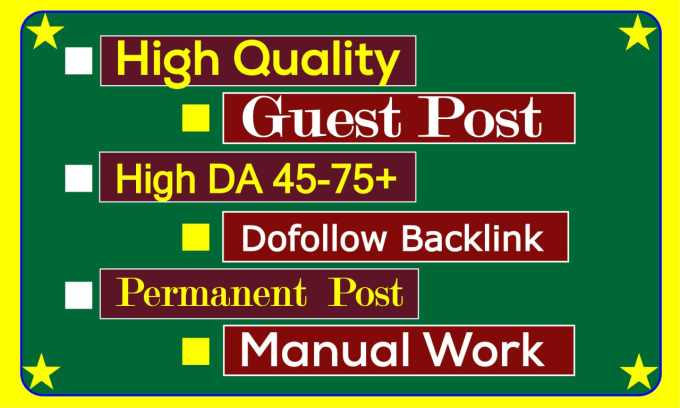 Gig Preview - Write and publish high traffic guest post with high da and dofollow seo backlink