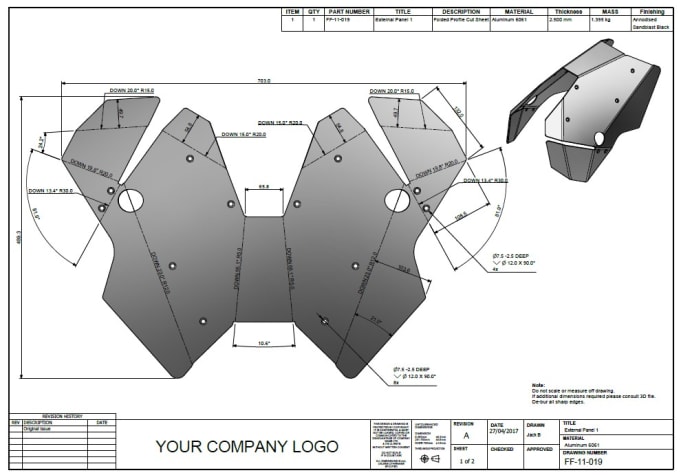 Gig Preview - Create your sheet metal design in cad