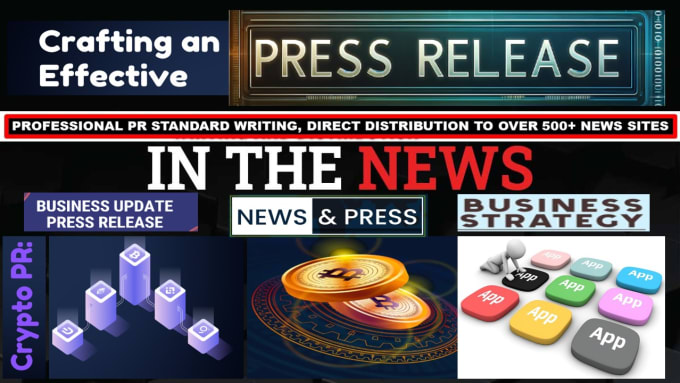 Gig Preview - Press release distribution for crypto, apps, news, websites, launch articles