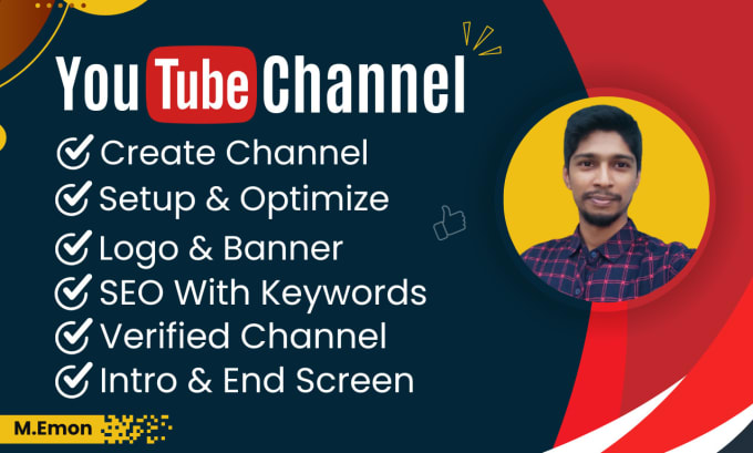 Gig Preview - Create, setup, and optimize youtube channel with logo, banner, SEO