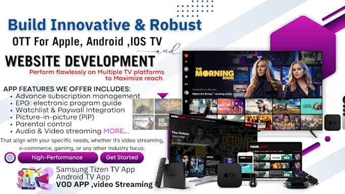 Gig Preview - Develop ott, vod platform, video streaming website, live tv channel app, iptv