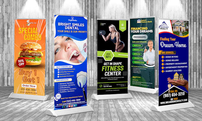 Gig Preview - Design professional roll up, retractable, pull up, pop up and roller banner