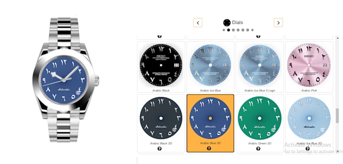 Gig Preview - Build 2d 3d wrist watch configurator using zakeke and kickflip shopify pod