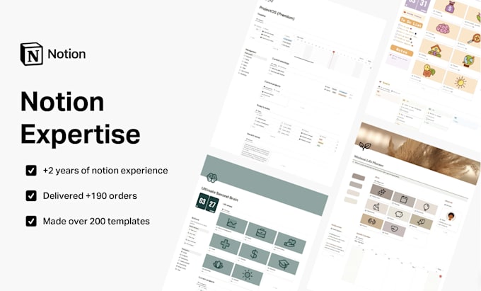 Bestseller - create a custom notion template within 24hr