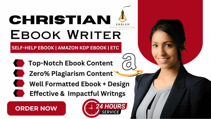 Gig Preview - Be your christian ebook editor, amazon kdp self help ebook writer, proofreading