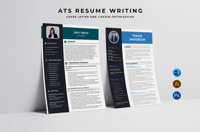 Gig Preview - Write and design ats resume, CV and cover letter in 24 hours