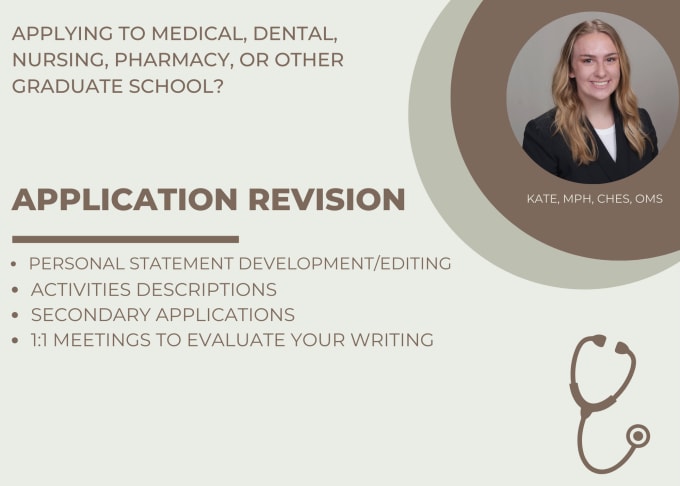 Gig Preview - Edit your medical, dental, or graduate school personal statement