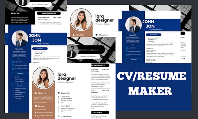 Gig Preview - Make a professional cv design