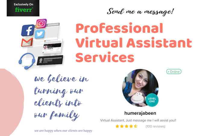 Gig Preview - Be your professional virtual assistant as needed