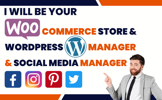 Gig Preview - Be your woocommerce store and social media manager