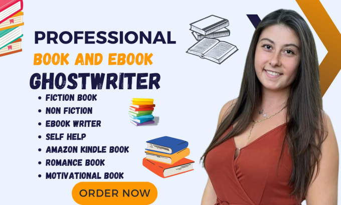 Gig Preview - Be your 30k book writer ebook ghostwriter, book amazon KDP, ghost book writer