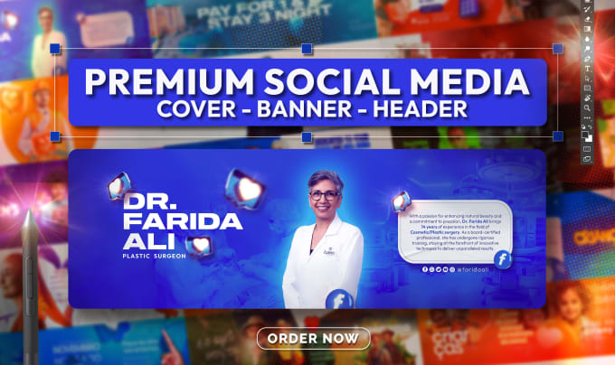 Gig Preview - Make premium linkedin header, facebook cover, youtube banner,