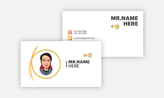 Gig Preview - Do amazing business cards with your face logo