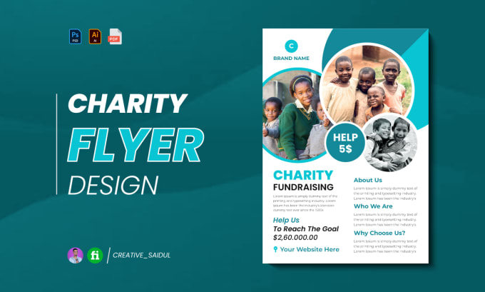 Gig Preview - Design charity nonprofit event flyer fundraising poster and campaign banner