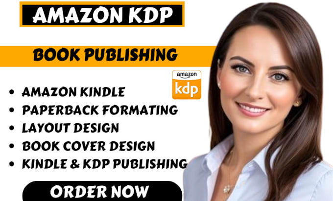 Gig Preview - Publish book on amazon kindle kdp, book publishing, formating and ebook writer