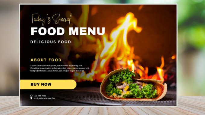 Gig Preview - Do an amazing menu design, food menu, restaurant menu design