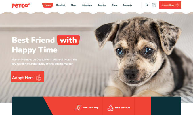 Gig Preview - Design a nonprofit website for animal care, dogs,horses care and animal rescue