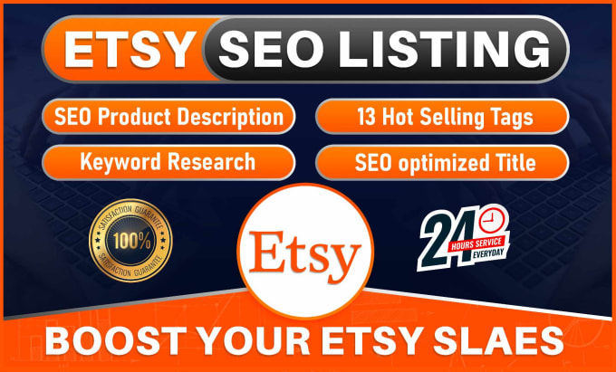 Gig Preview - Do etsy SEO listing with titles, product descriptions, and tags to increase sale