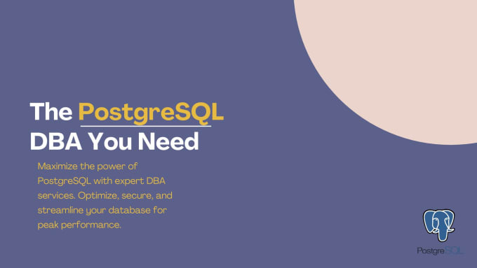 Gig Preview - Be your postgresql expert dba