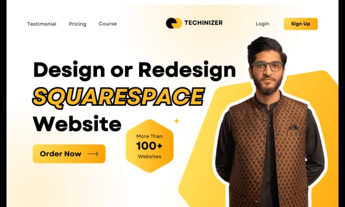 Gig Preview - Design beautiful squarespace website, build redesign squarespace website design