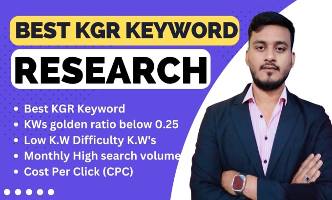 Gig Preview - Do best kgr keyword research for google top ranking