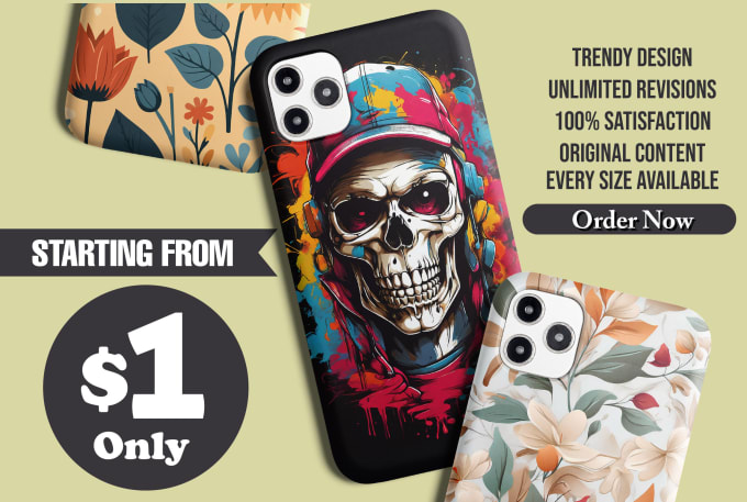 Gig Preview - Do custom phone case design in bulk for your pod business